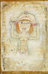 Die Sangerin L. Als Fiordiligi by Paul Klee