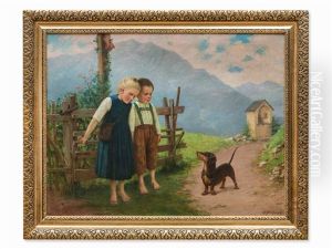 Children With A Dog Children With A Dog