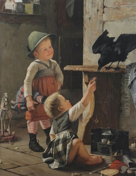 Feeding The Pet Raven - view 1