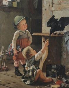 Feeding The Pet Raven