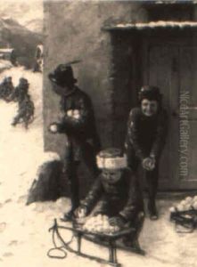 The Snowball Fight by Theodor Kleehaas