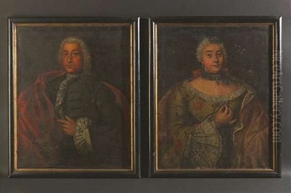 Bildnis Des Johann Jacob Amberger (+ Bildnis Der Regina Ambergerin; Pair) - view 1