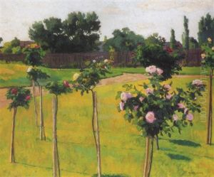 Szolnoki Kert Rozsakkal (garden With Roses In Szolnok) by Janos Kleh