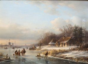 Icescape With Numerous Figures And A 'koek-en-zopie-tent