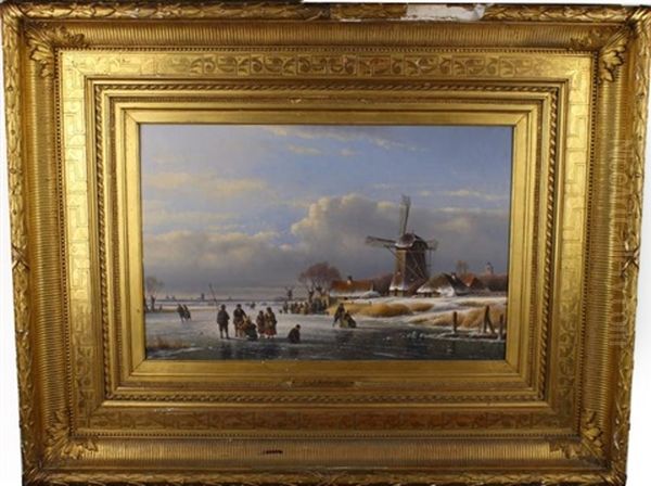 Winter Landscape With Skaters - view 1