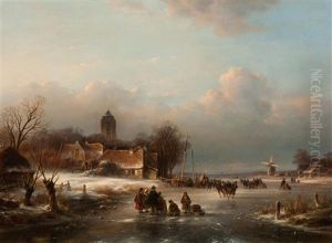Activity On The Ice by Lodewijk Johannes Kleijn