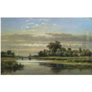 Anglers In A Summer Landscape Anglers In A Summer Landscape