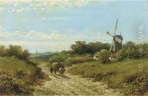 A Haycart On A Sandy Track