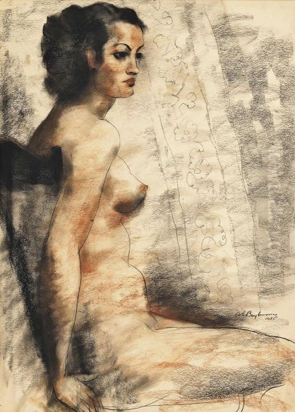Seated Female Nude - view 1