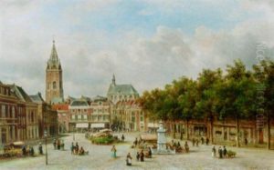 A Flowermarket On The Het Plein, The Hague