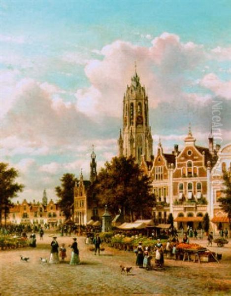 A View Of The Flower Market, Deventer - view 1
