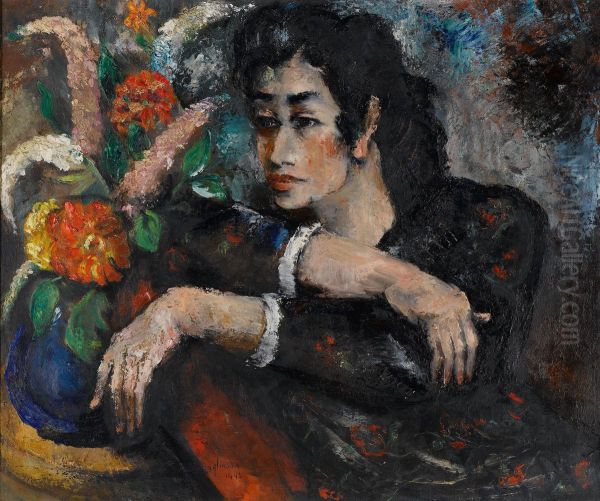 Portrait With Flowers - view 1