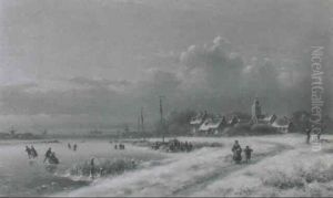 Winterlandschaft In Der Umgebung Von Haarlem