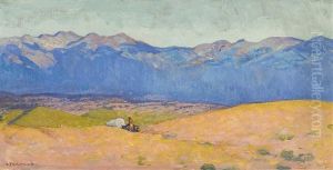 Trail In The Rockies by Adolph F. Kleiminger