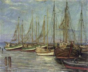 Fischerboote by Leopold Klein von Diepold