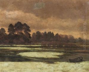 Winterliche Auenlandschaft by Maximilian Klein Von Diepold