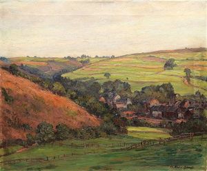 Weite Eifellandschaft Mit Einem Dorf In Der Senke Weite Eifellandschaft Mit Einem Dorf In Der Senke