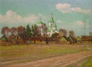 Reetgedecktes Bauerndorf Mit Barockkirche Reetgedecktes Bauerndorf Mit Barockkirche