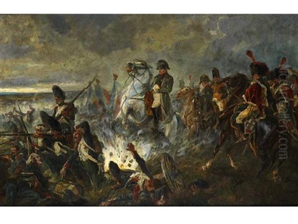 Napoleon Zu Pferd Auf Dem Ruckzug Aus Der Schlacht - view 1