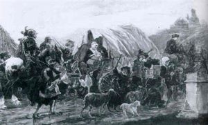 Landsknechtstros Mit Marketenderwagen, Nachzugler Aus Dem 30jahringen Krieg by Friedrich Emil Klein