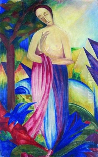 Frau In Landschaft - view 1