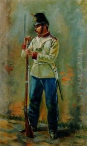 K.k. Infanterist In Der Adjustierung 1861-1866 by Hugo Klein