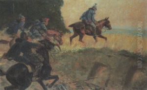 Ulanen Bei Sokal by Hugo Klein
