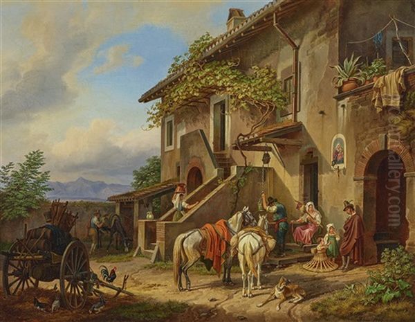 In Front Of An Italian Inn - view 1