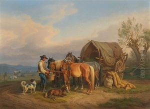 Resting On The Pasture by Johann Adam Klein