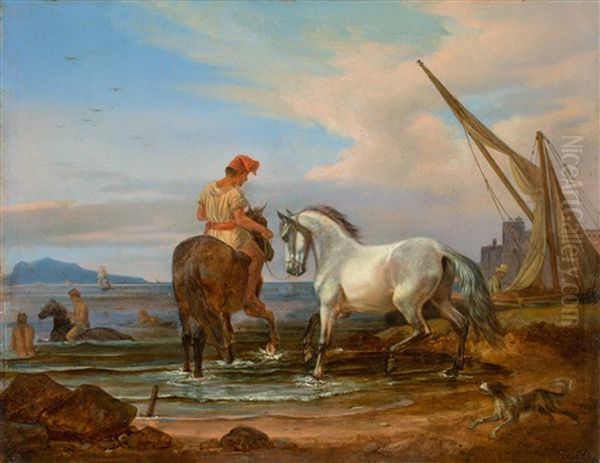 Horses' Watering Place Near Naples - view 1
