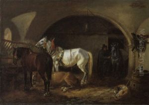 Pferde An Der Krippe