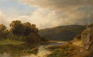The Valley Of The Wurm River In Wurttemberg by Wilhelm Klein