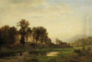 Abendlicher Viehtrieb