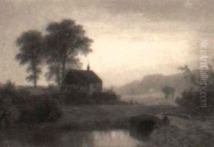 Abendlandschaft Mit Kapelle