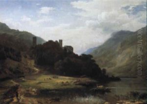 Sommerabend Mit Burghugel In Tirol(?) by Wilhelm Klein