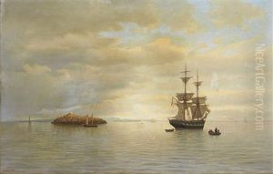 Calm Day At The Finnish Coast by Oskar Conrad Kleineh