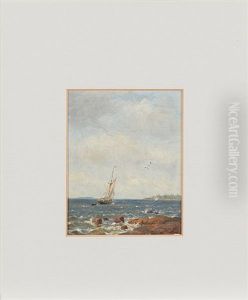 Windy Day By The Coast by Oskar Conrad Kleineh