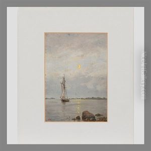 Summer Night By The Coast by Oskar Conrad Kleineh