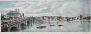 View Of The North Bank Of The Thames, From Westminster Bridge To London Bridge by A. Hamilton Baynes