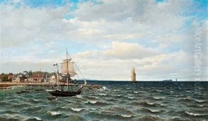 A Coast Scenery From Bretagne by Oskar Conrad Kleineh