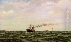 Hoyrylaiva Argo Helsingin Edustalla by Oskar Conrad Kleineh