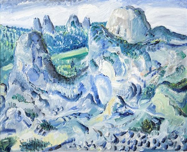 Landschaft Mit Felsen - Felsen Bei Blaubeuren - view 1