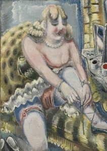 Schuhe Bindende Ballerina (ballerina Binding Her Shoes) by Paul Kleinschmidt