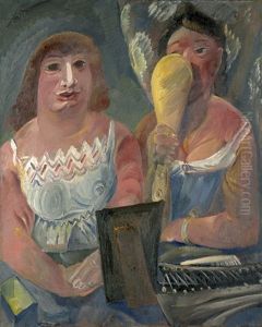 Schauspielerinnen Bei Der Toilette (zwei Frauen)