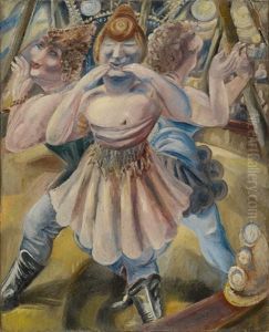 Drei Zirkusdamen In Der Arena by Paul Kleinschmidt