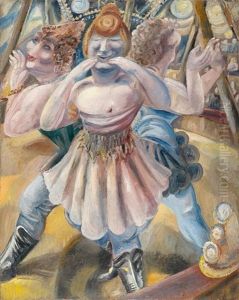 Drei Zirkusdamen In Arena by Paul Kleinschmidt