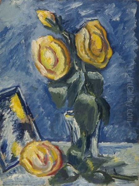 Stillleben Mit Rosen Und Spiegel - view 1