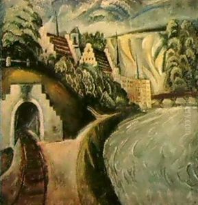 Die Stadt Zwischen Fluss Und Eisenbahn