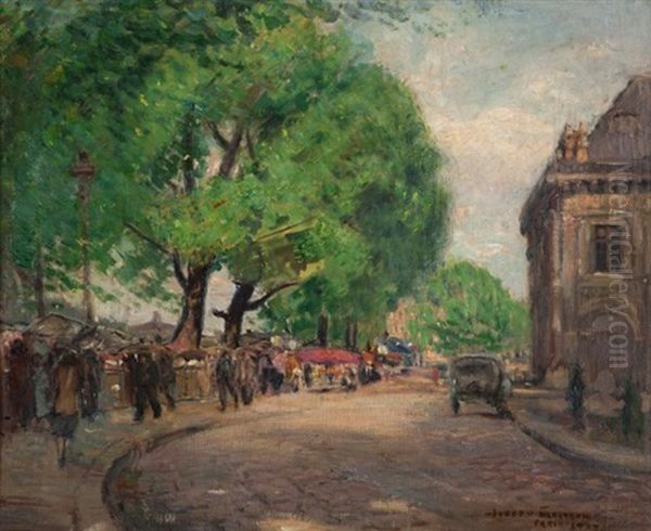 Parisian Street Scene Near The Seine - view 1