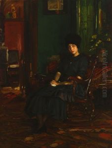 Portrait Of A Woman Seated In The Athenaeum Club Room, Chicago
